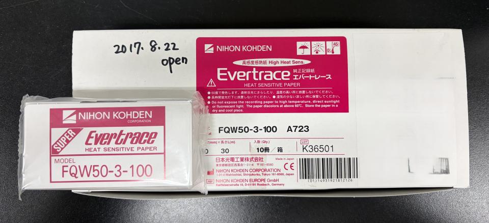 日本光電　純正感熱記録紙 Evertrace FQW50-3-100 9セット